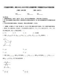 江苏南京市秦外、钟英2022-2023学年七年级数学第二学期期末学业水平测试试题含答案