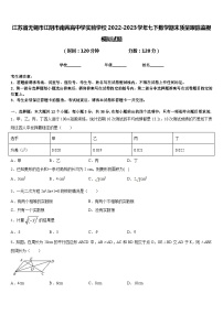 江苏省无锡市江阴市南菁高中学实验学校2022-2023学年七下数学期末质量跟踪监视模拟试题含答案