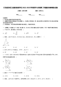 江苏省苏州工业园区星澄学校2022-2023学年数学七年级第二学期期末调研模拟试题含答案