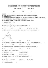 河北省保定市唐县2022-2023学年七下数学期末联考模拟试题含答案