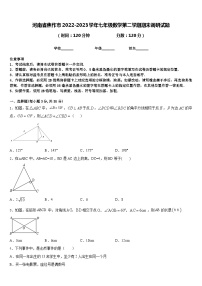 河南省焦作市2022-2023学年七年级数学第二学期期末调研试题含答案