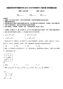 河南郑州市郑中学国际学校2022-2023学年数学七下期末复习检测模拟试题含答案