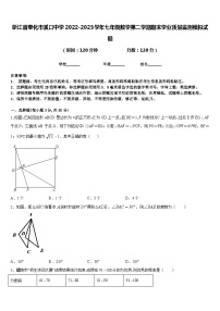 浙江省奉化市溪口中学2022-2023学年七年级数学第二学期期末学业质量监测模拟试题含答案