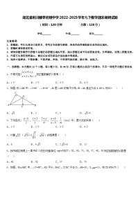 湖北省利川都亭初级中学2022-2023学年七下数学期末调研试题含答案