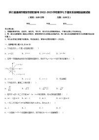 浙江省温州市瑞安市四校联考2022-2023学年数学七下期末质量跟踪监视试题含答案