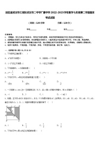 湖北省武汉市江岸区武汉市二中学广雅中学2022-2023学年数学七年级第二学期期末考试试题含答案