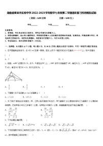 湖南省娄底市实验中学2022-2023学年数学七年级第二学期期末复习检测模拟试题含答案