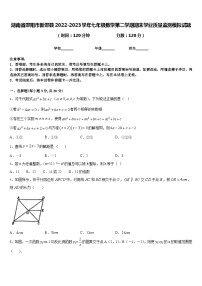 湖南省邵阳市新邵县2022-2023学年七年级数学第二学期期末学业质量监测模拟试题含答案