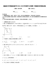 湖南省长沙市明德启南中学2022-2023学年数学七年级第二学期期末统考模拟试题含答案