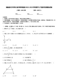 湖南省长沙市师大附中教育集团2022-2023学年数学七下期末检测模拟试题含答案