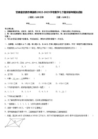 甘肃省定西市渭源县2022-2023学年数学七下期末联考模拟试题含答案