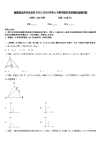 福建省龙岩市永定区2022-2023学年七下数学期末质量跟踪监视试题含答案