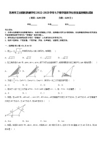 苏州市工业园区斜塘学校2022-2023学年七下数学期末学业质量监测模拟试题含答案