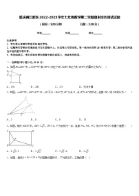 重庆两江新区2022-2023学年七年级数学第二学期期末综合测试试题含答案