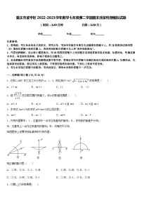 重庆市梁平区2022-2023学年数学七年级第二学期期末质量检测模拟试题含答案