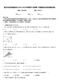 重庆市实验外国语学校2022-2023学年数学七年级第二学期期末综合测试模拟试题含答案