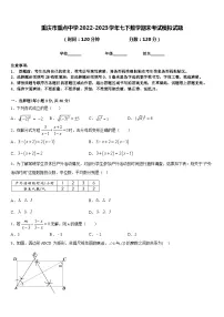 重庆市重点中学2022-2023学年七下数学期末考试模拟试题含答案