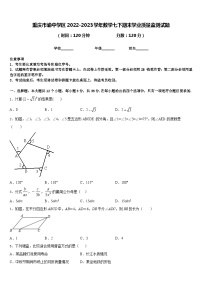 重庆市渝中学区2022-2023学年数学七下期末学业质量监测试题含答案