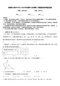 陕西师大附中2022-2023学年数学七年级第二学期期末联考模拟试题含答案