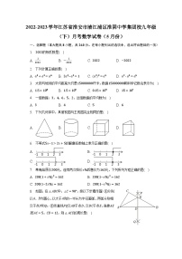 2022-2023学年江苏省淮安市清江浦区淮阴中学集团校九年级（下）月考数学试卷（5月份）（含解析）