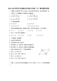 2022-2023学年江苏省徐州市沛县七年级（下）期末数学试卷（含解析）