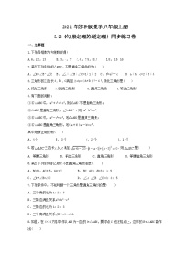 初中数学苏科版八年级上册3.1 勾股定理精品精练