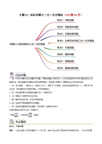 初中人教版8.1 二元一次方程组精品同步达标检测题