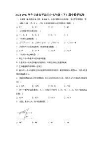 2022-2023学年甘肃省平凉八中七年级（下）期中数学试卷（含解析）