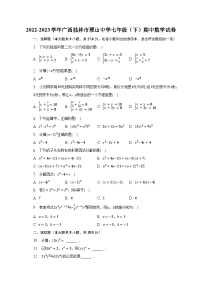 2022-2023学年广西桂林市雁山中学七年级（下）期中数学试卷（含解析）