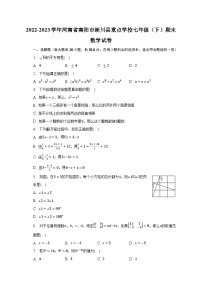 2022-2023学年河南省南阳市淅川县重点学校七年级（下）期末数学试卷（含解析）