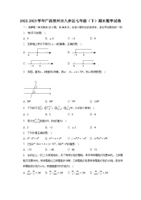 2022-2023学年广西贺州市八步区七年级（下）期末数学试卷（含解析）