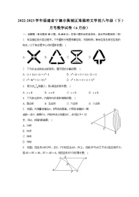 2022-2023学年福建省宁德市蕉城区博雅培文学校八年级（下）月考数学试卷（6月份）（含解析）