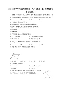 2022-2023学年河北省石家庄四十八中七年级（下）月考数学试卷（5月份）（含解析）