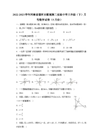 2022-2023学年河南省漯河市郾城第二实验中学八年级（下）月考数学试卷（5月份）（含解析）