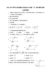 2022-2023学年山东省烟台市招远市七年级（下）期中数学试卷（五四学制）（含解析）