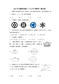 2023年安徽省芜湖二十九中中考数学二模试卷（含解析）