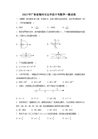 2023年广东省梅州市五华县中考数学一模试卷（含解析）