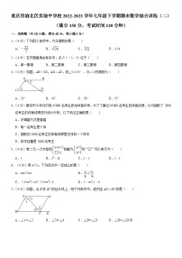 重庆市渝北区实验中学校2022-2023学年七年级下学期期末数学综合训练（二）（含答案）