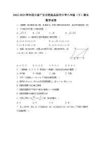 2022-2023学年四川省广安市武胜县西关中学八年级（下）期末数学试卷（含解析）