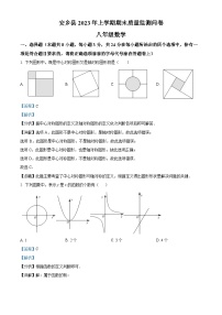 湖南省常德市安乡县2022-2023学年八年级上学期期末数学试题（解析版）