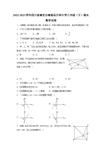 四川省南充市南部县升钟初级中学2022-2023学年八年级下学期期末数学试卷（含答案）