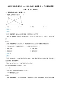 湖南省永州市道县绍基学校2022- 2023学年八年级上学期月考数学试题（解析版）