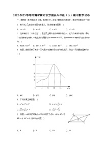 2022-2023学年河南省南阳市方城县八年级（下）期中数学试卷（含解析）