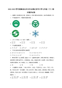 2022-2023学年湖南省永州市冷水滩区京华中学七年级（下）期末数学试卷（含解析）