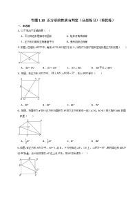 初中数学北师大版九年级上册3 正方形的性质与判定一课一练