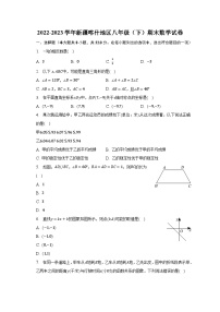 2022-2023学年新疆喀什地区八年级（下）期末数学试卷（含解析）