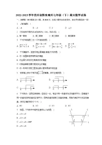 2022-2023学年贵州省黔东南州七年级（下）期末数学试卷（含解析）