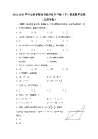 2022-2023学年山东省烟台市经开区八年级（下）期末数学试卷（五四学制）（含解析）