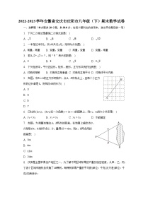 2022-2023学年安徽省安庆市庆阳市八年级（下）期末数学试卷（含解析）