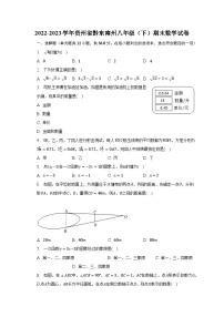 2022-2023学年贵州省黔东南州八年级（下）期末数学试卷（含解析）